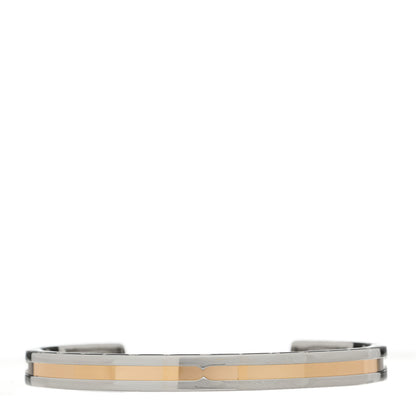 Bulgari 18K Rose Gold Stainless Steel B.Zero1 Cuff Bracelet S 1 of 4