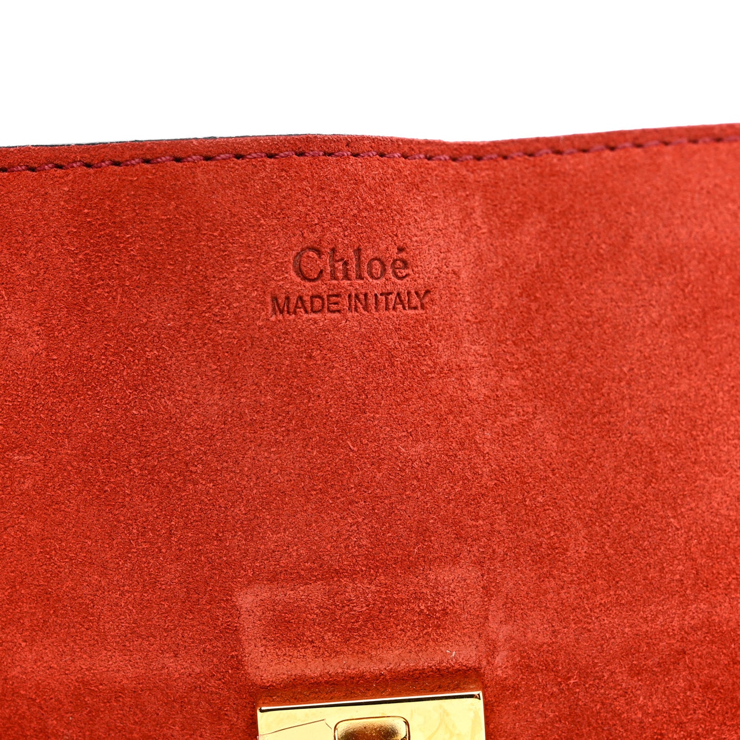 Suede Smooth Calfskin Drew Shoulder Bag Poppy