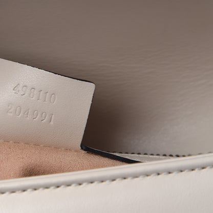 Gucci Calfskin Matelasse Small GG Marmont Top Handle Shoulder Bag White 7 of 8