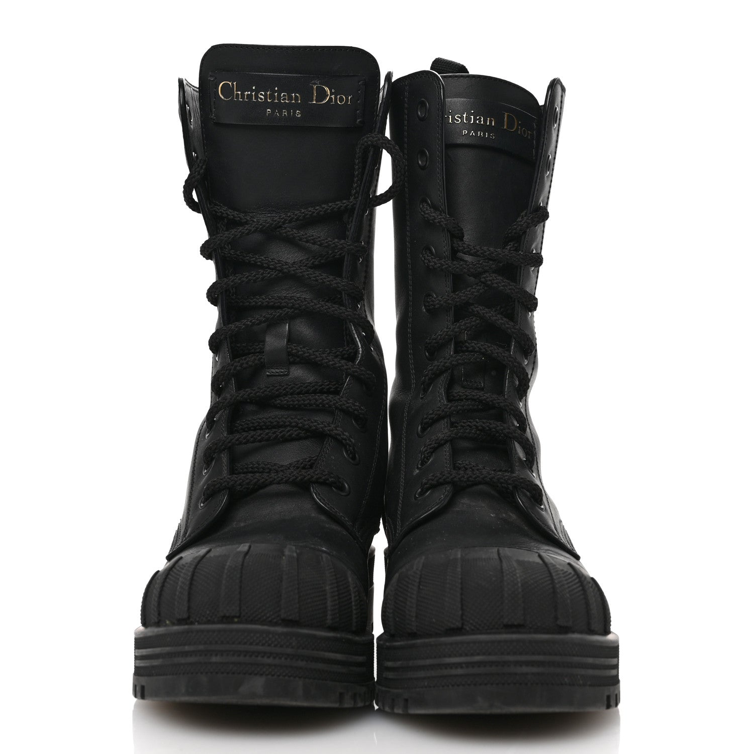Christian Dior Calfskin Rubber DiorIron Boots 35.5 Black 3 of 10