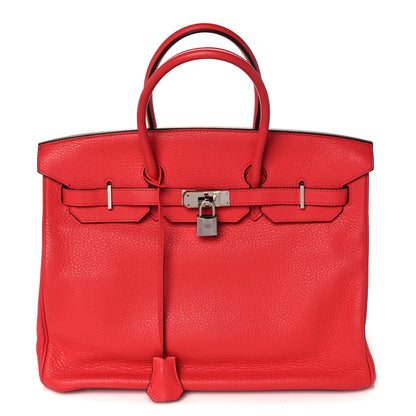 Hermes Taurillon Clemence Birkin 35 Bougainvillea 1 of 36