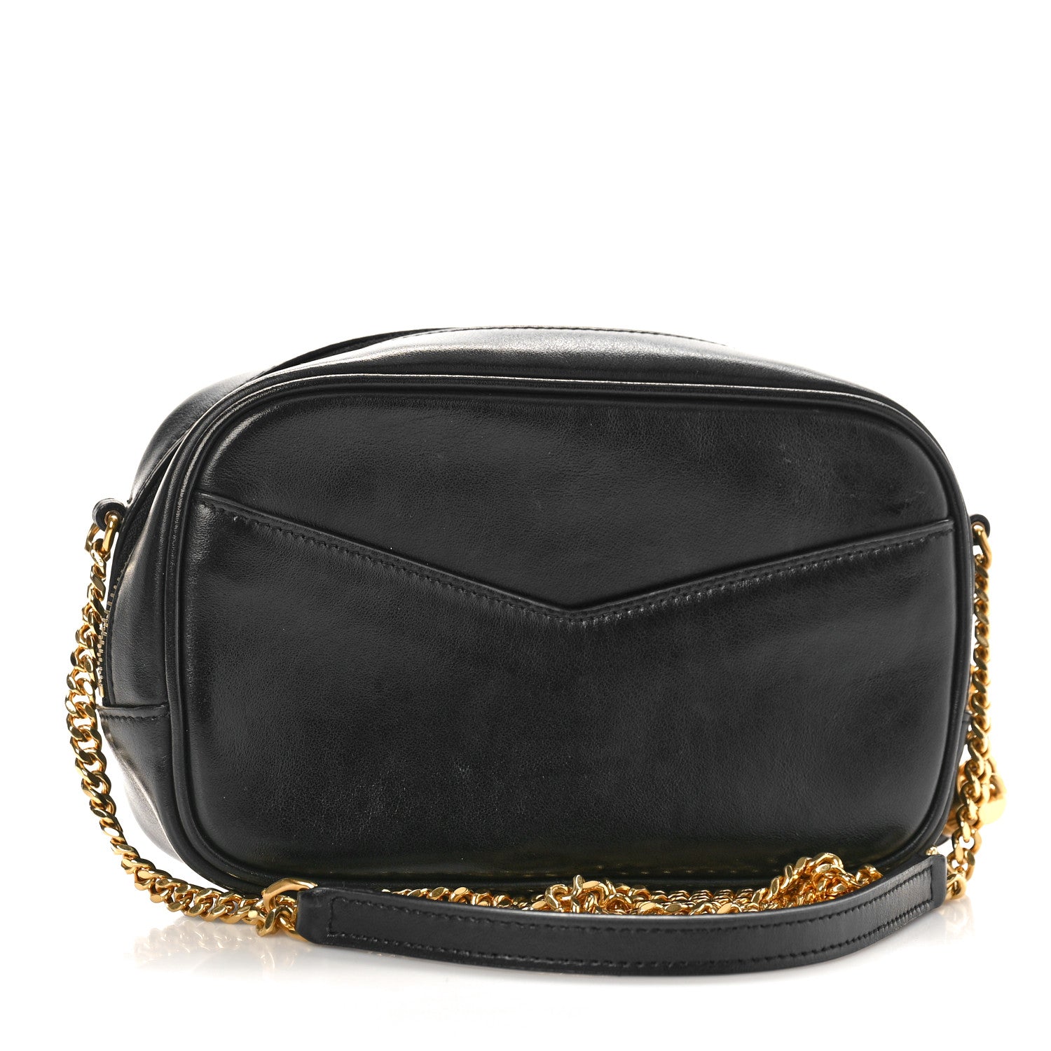 Saint Laurent Canvas Calfskin Leopard Print Monogram Mini Lou Camera Bag Brown 3 of 9