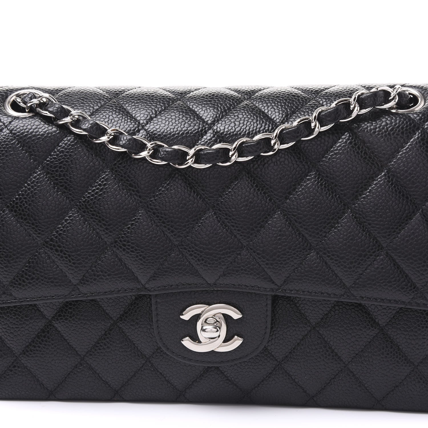 Chanel Caviar Quilted Medium Double Flap Black 9 of 10