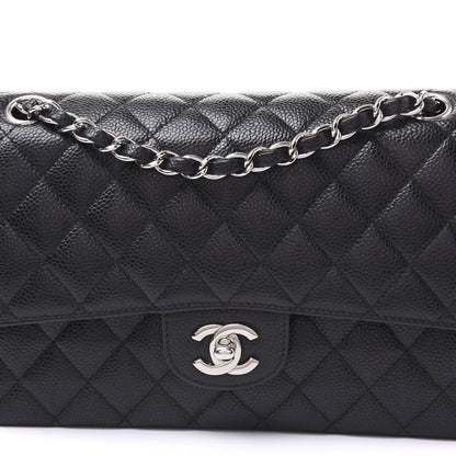 Chanel Caviar Quilted Medium Double Flap Black 9 of 10