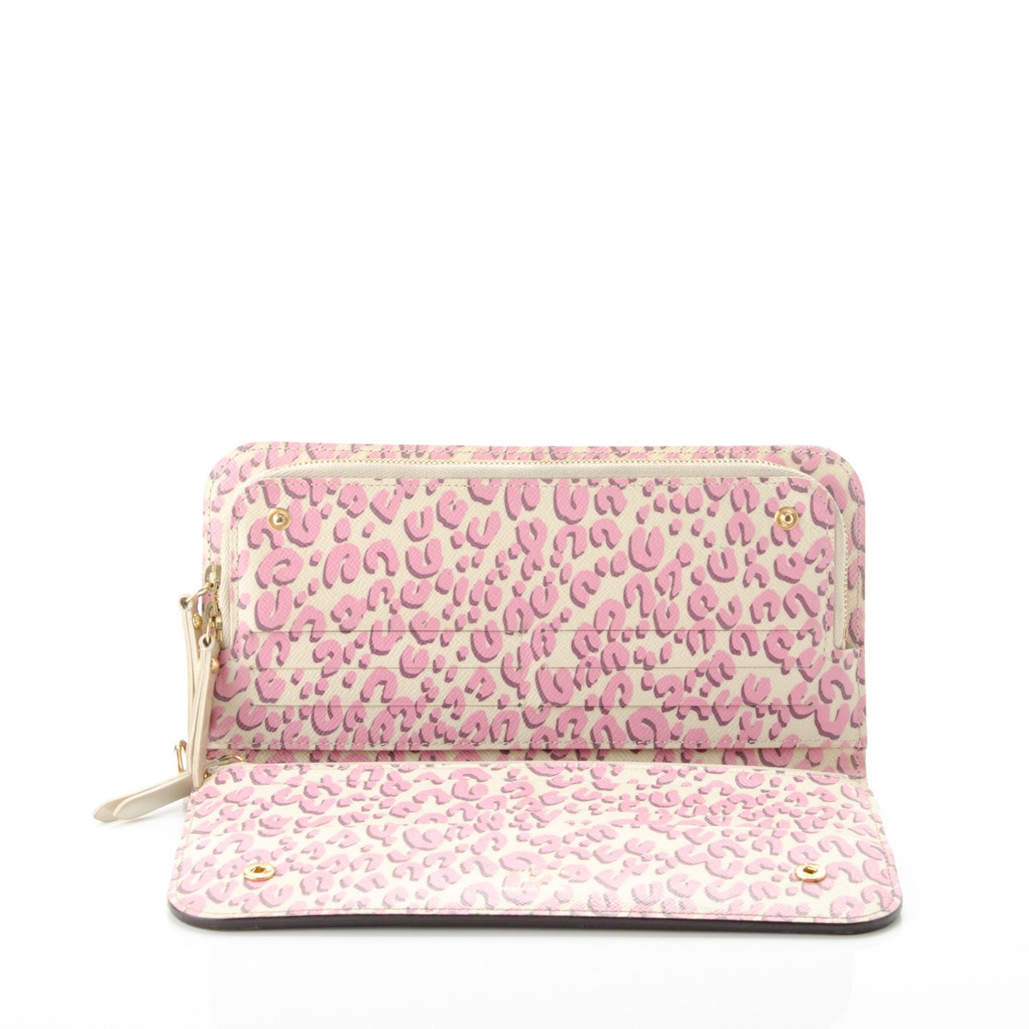 Monogram Leopard Insolite Wallet Blanc Corail