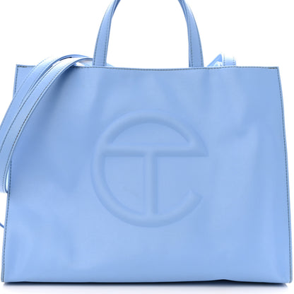 Telfar Vegan Leather Medium Shopping Bag Cerulean 7 of 10