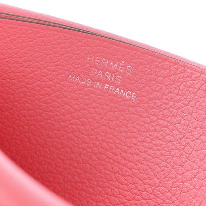 Hermes Evercolor Sellier Card Holder Rose Azalee 6 of 8