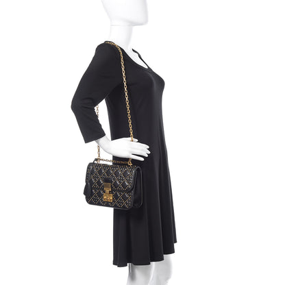 Christian Dior Lambskin Cannage Studded Large Dioraddict Flap Bag Black 2 of 14