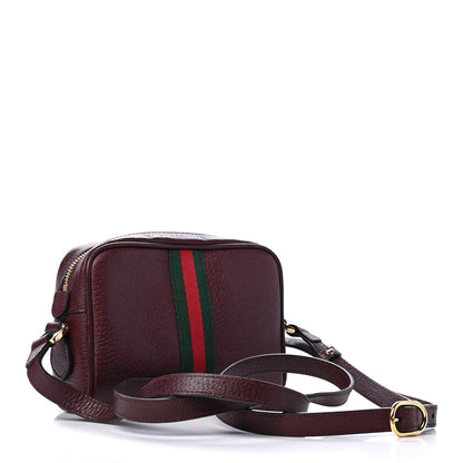 Gucci Calfskin Web Mini Ophidia Shoulder Bag Vintage Bordeaux 2 of 4