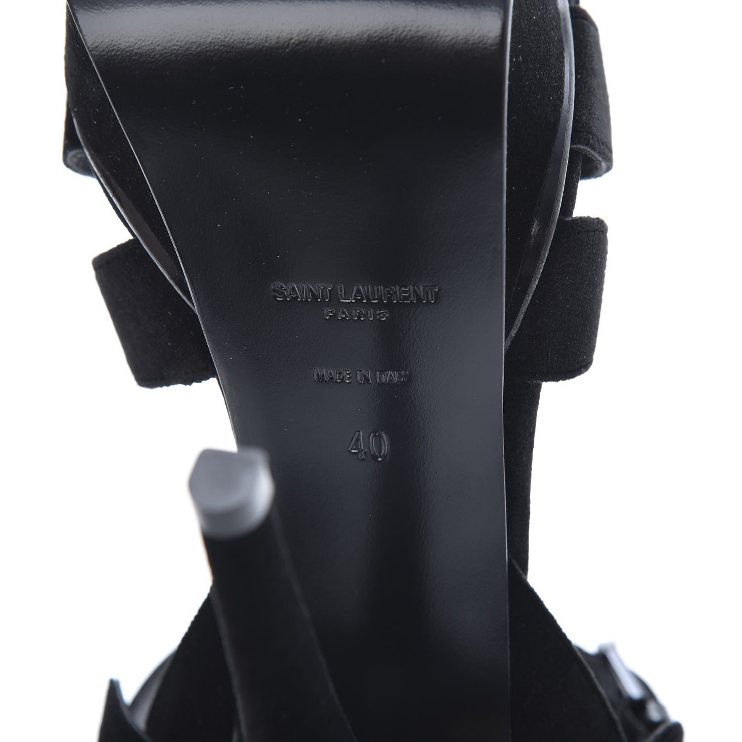 Saint Laurent Suede Tribute 105 Platform Sandals 40 Black 7 of 10