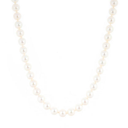 Mikimoto 14K Yellow Gold Pearl Diamond 7mm Blue Lagoon Strand Necklace 18 1 of 6