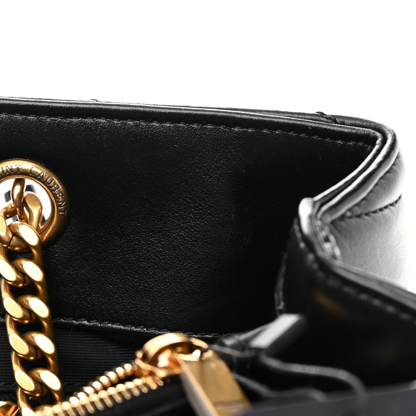 Calfskin Y Quilted Monogram Large Loulou Shopper Black