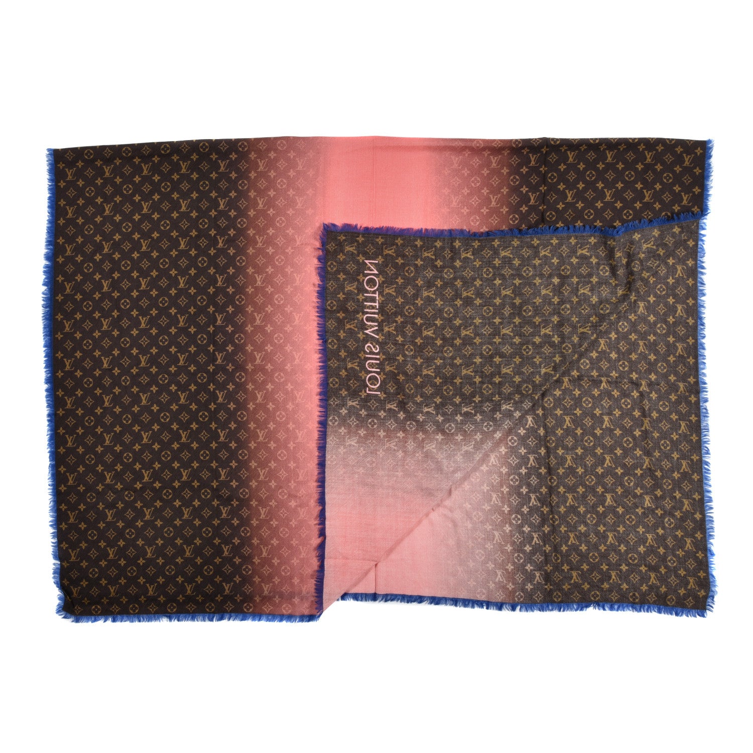Louis Vuitton Wool Monogram Telling Stole Rose Corail 2 of 4