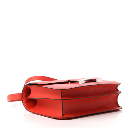 Hermes Epsom Enamel Constance 24 Rouge De Coeur Rubis 4 of 11
