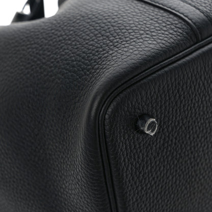 Hermes Taurillon Clemence Monochrome Picotin Lock 22 MM Black 9 of 10