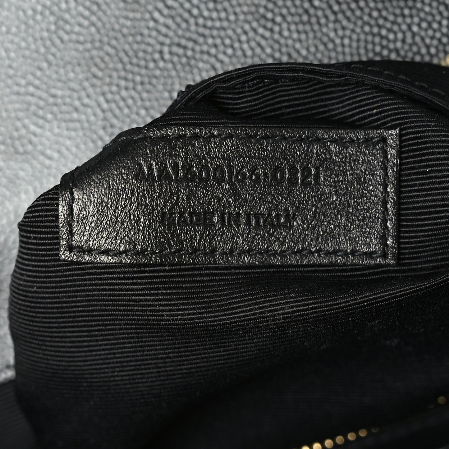 Grain De Poudre Textured Mixed Matelasse Large Triquilt Monogram Satchel Black