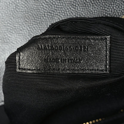 Saint Laurent Grain De Poudre Textured Mixed Matelasse Large Triquilt Monogram Satchel Black 6 of 8