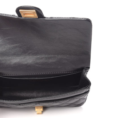 Chanel Aged Calfskin Quilted 2.55 Reissue Flap Belt Bag Black 5 of 10