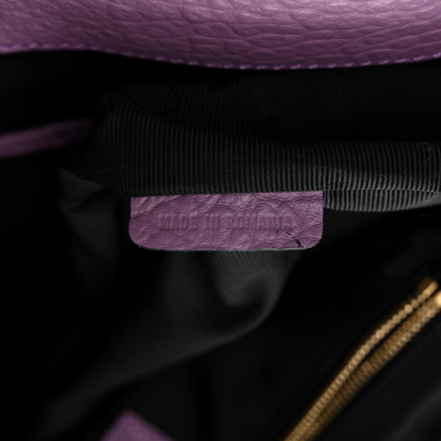 Heritage Grain Check Embossed Medium Dewsbury Tote Purple
