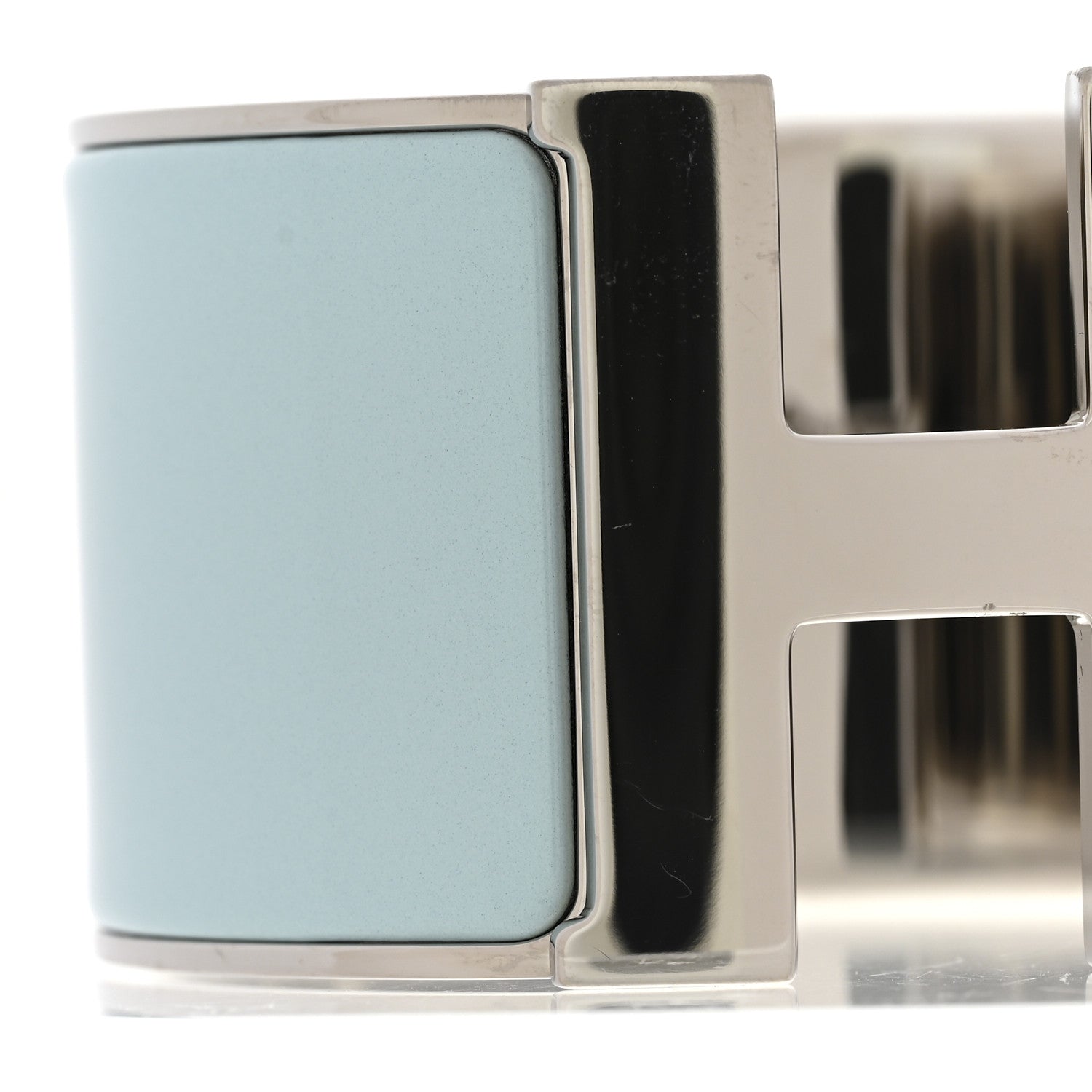 Hermes Enamel Extra Wide Clic Clac H Bracelet PM Bleu Glacier 5 of 5