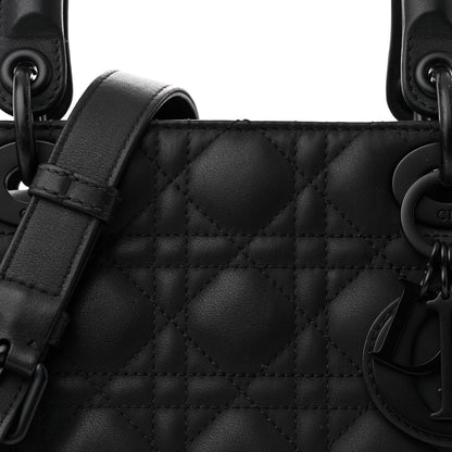 Christian Dior Ultra Matte Calfskin Cannage Medium Lady Dior Black 7 of 10