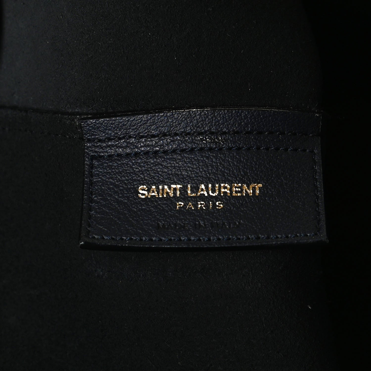 Saint Laurent Calfskin Large Shopping Tote Navy 6 of 17