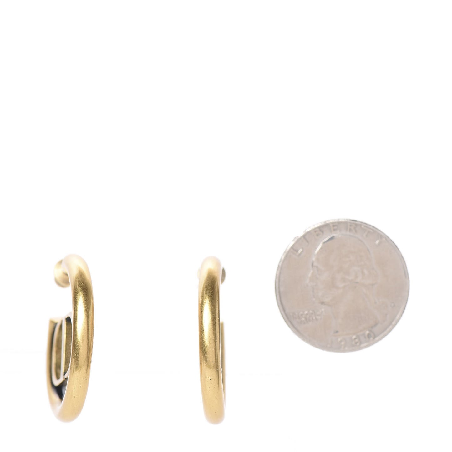 Metal 30 Montaigne Hoop Earrings Aged Gold