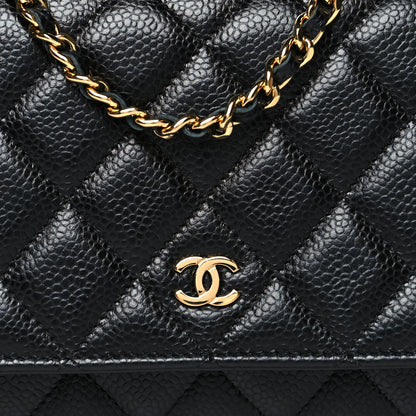 Chanel Caviar Quilted Wallet On Chain WOC Black 10 of 13