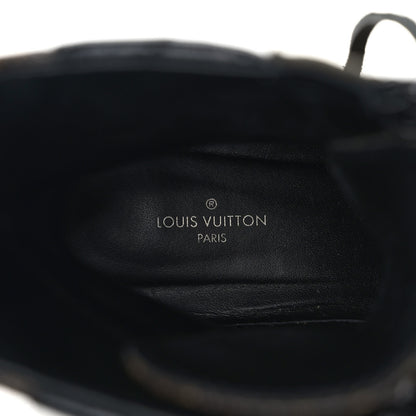 Louis Vuitton Suede Calfskin Crocodile Embossed Patent Monogram Laureate Platform Desert Boots 38 Beige 7 of 8