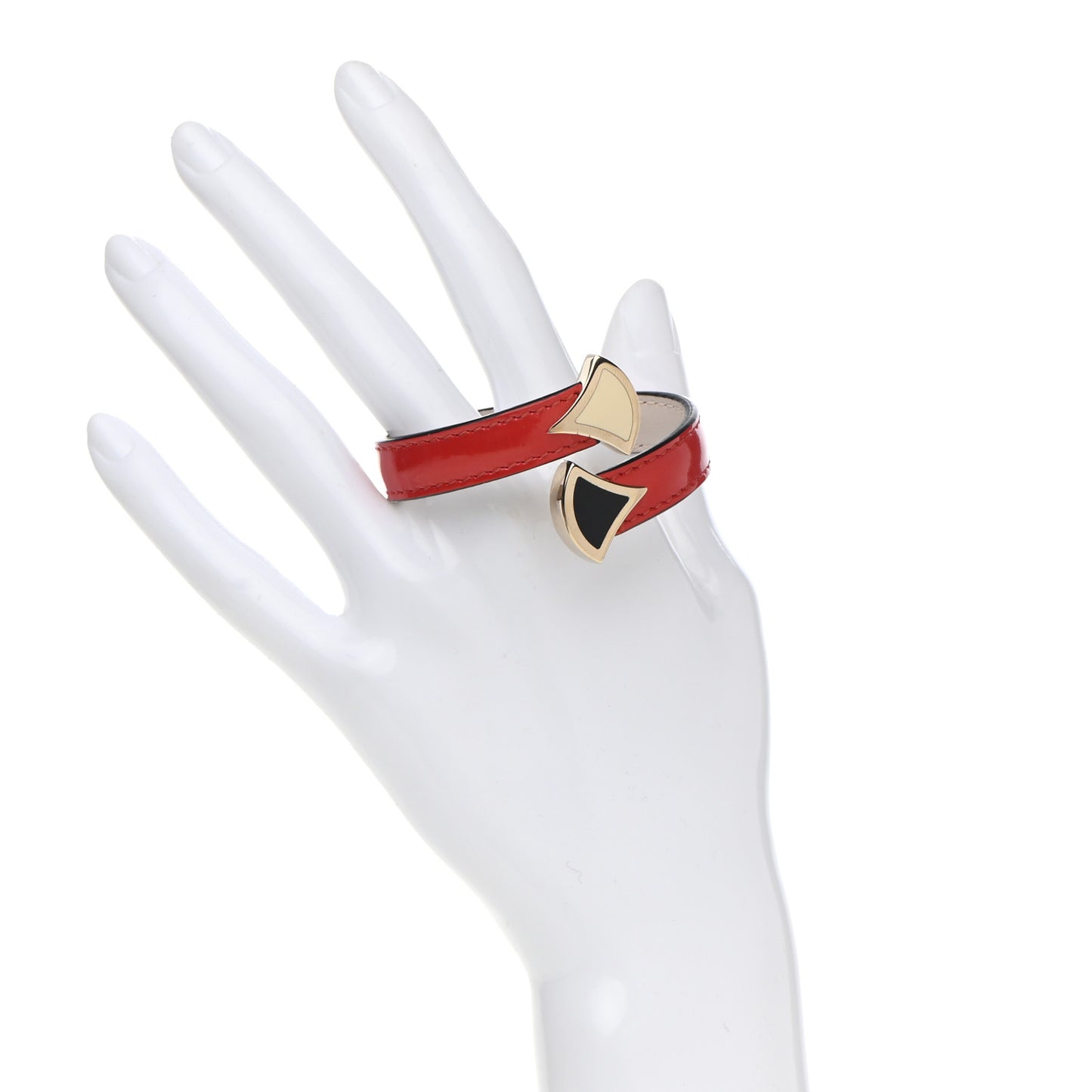 Calfskin Enamel Divas' Dream Bracelet Red