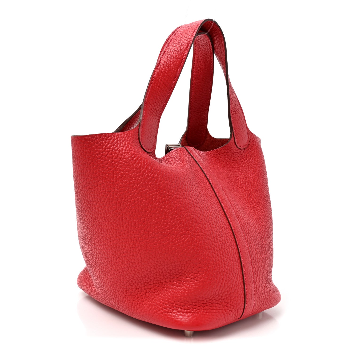 Hermes Taurillon Clemence Picotin Lock 18 PM Rouge Casaque 3 of 10