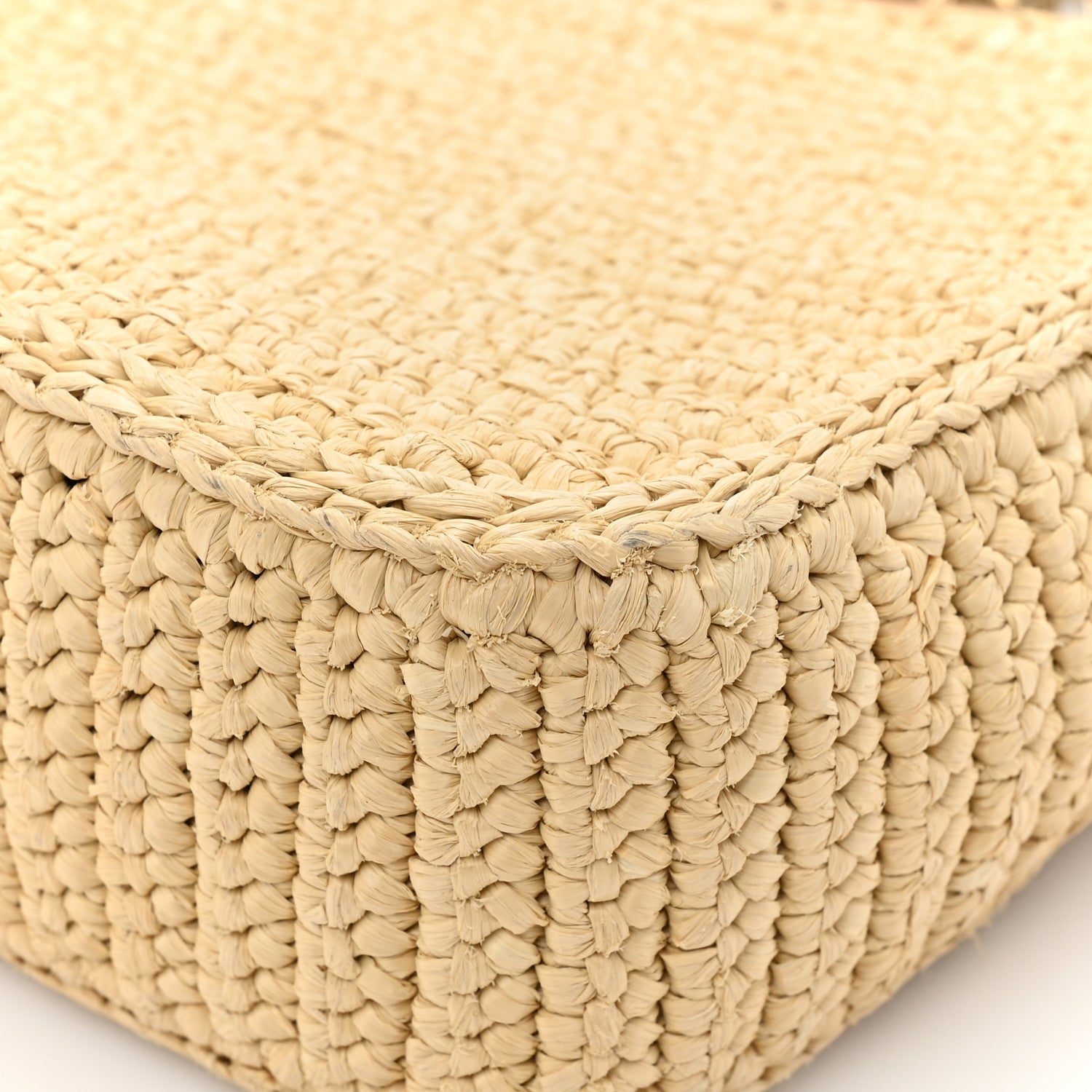 Prada Yarn Raffia Effect Crochet Re-Edition 2005 Shoulder Bag Naturale 11 of 12