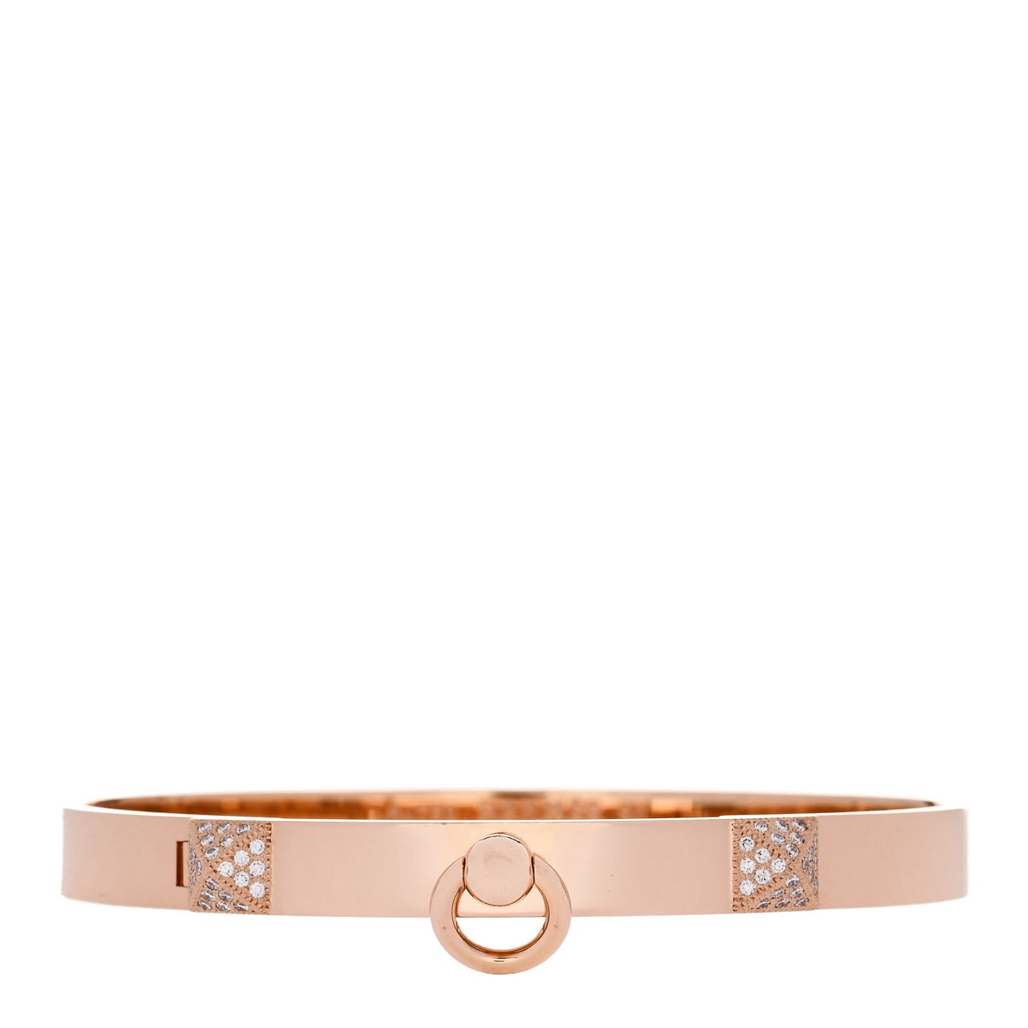 18K Rose Gold Diamond PM Collier De Chien Bracelet SH