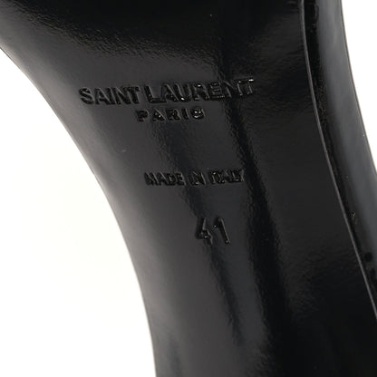 Saint Laurent Patent Avenue 110 Ankle Strap Pointed Pumps 41 Black 7 of 10