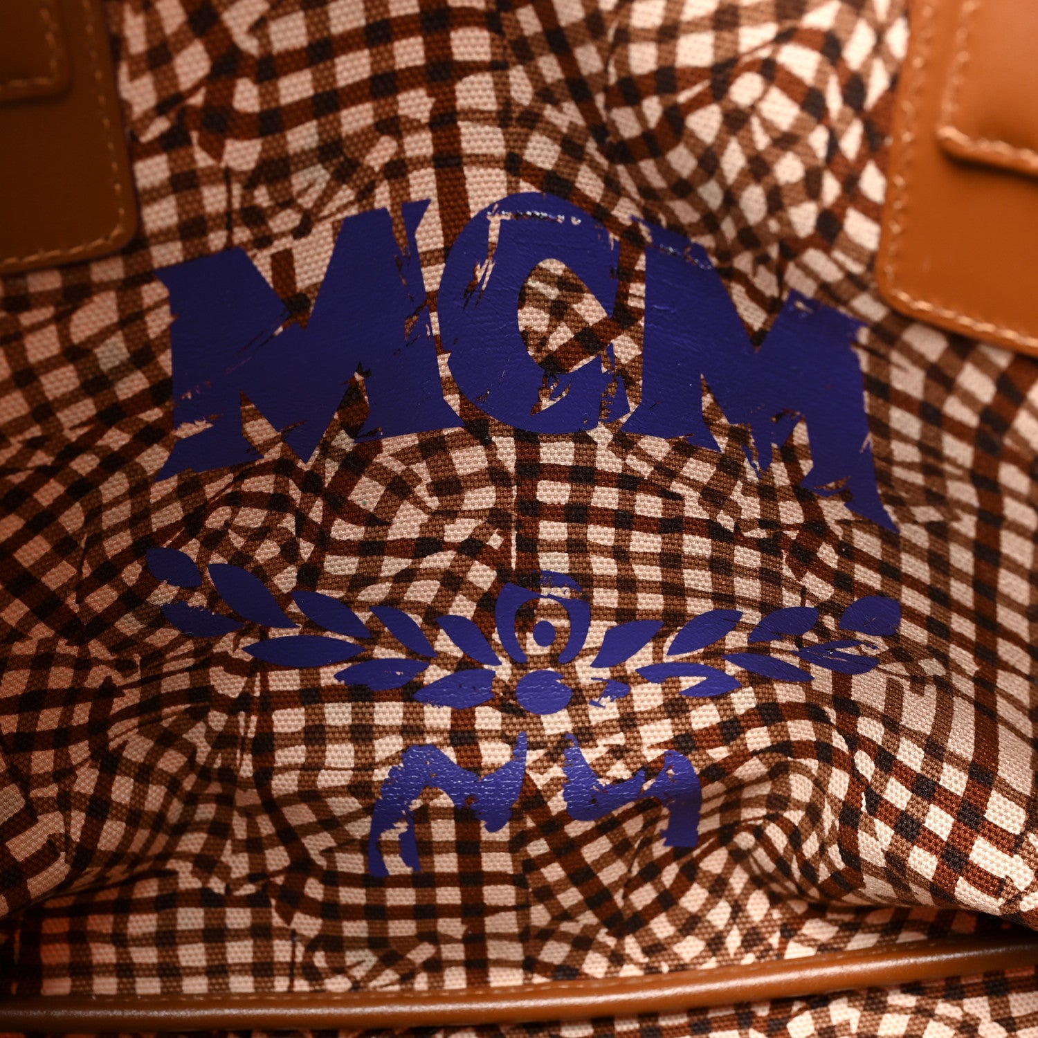 MCM Visetos Medium Liz Reversible Shopper Tote Cognac 11 of 21