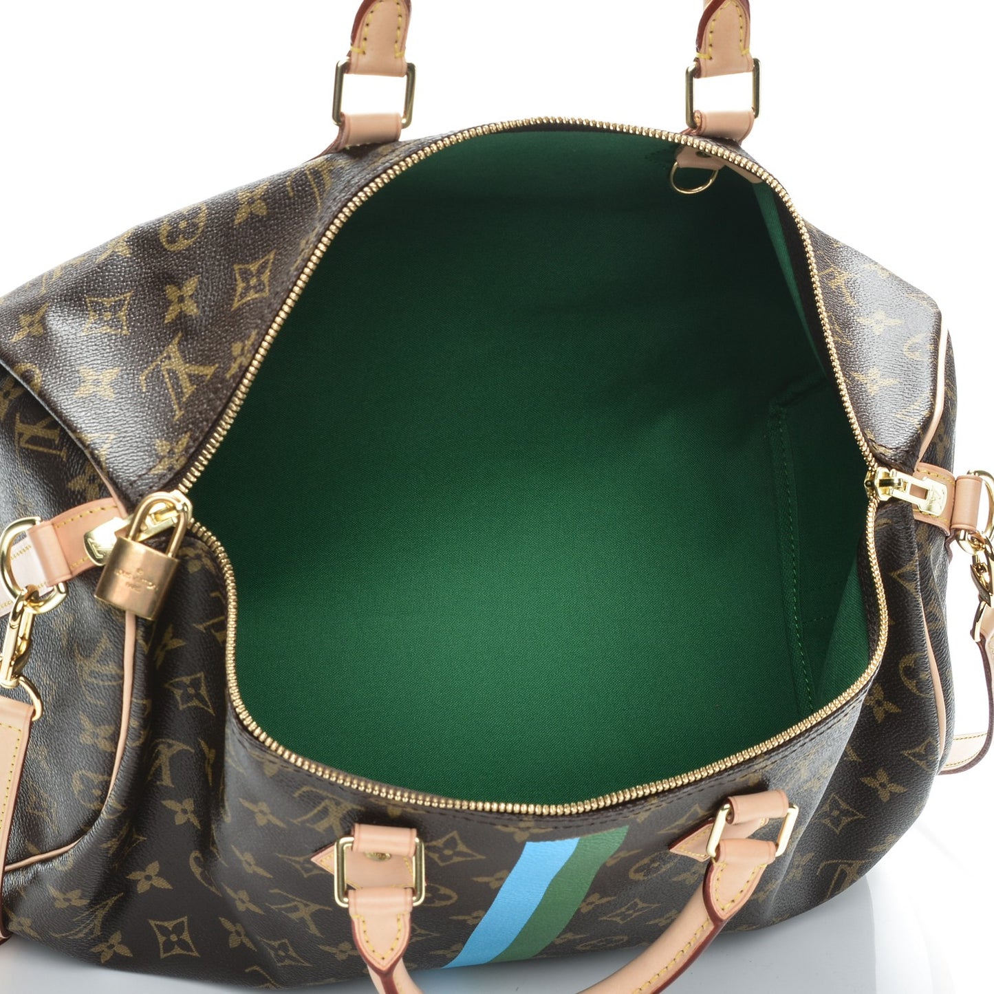 Monogram My LV Heritage Speedy Bandouliere 40 Vert Blue Clair
