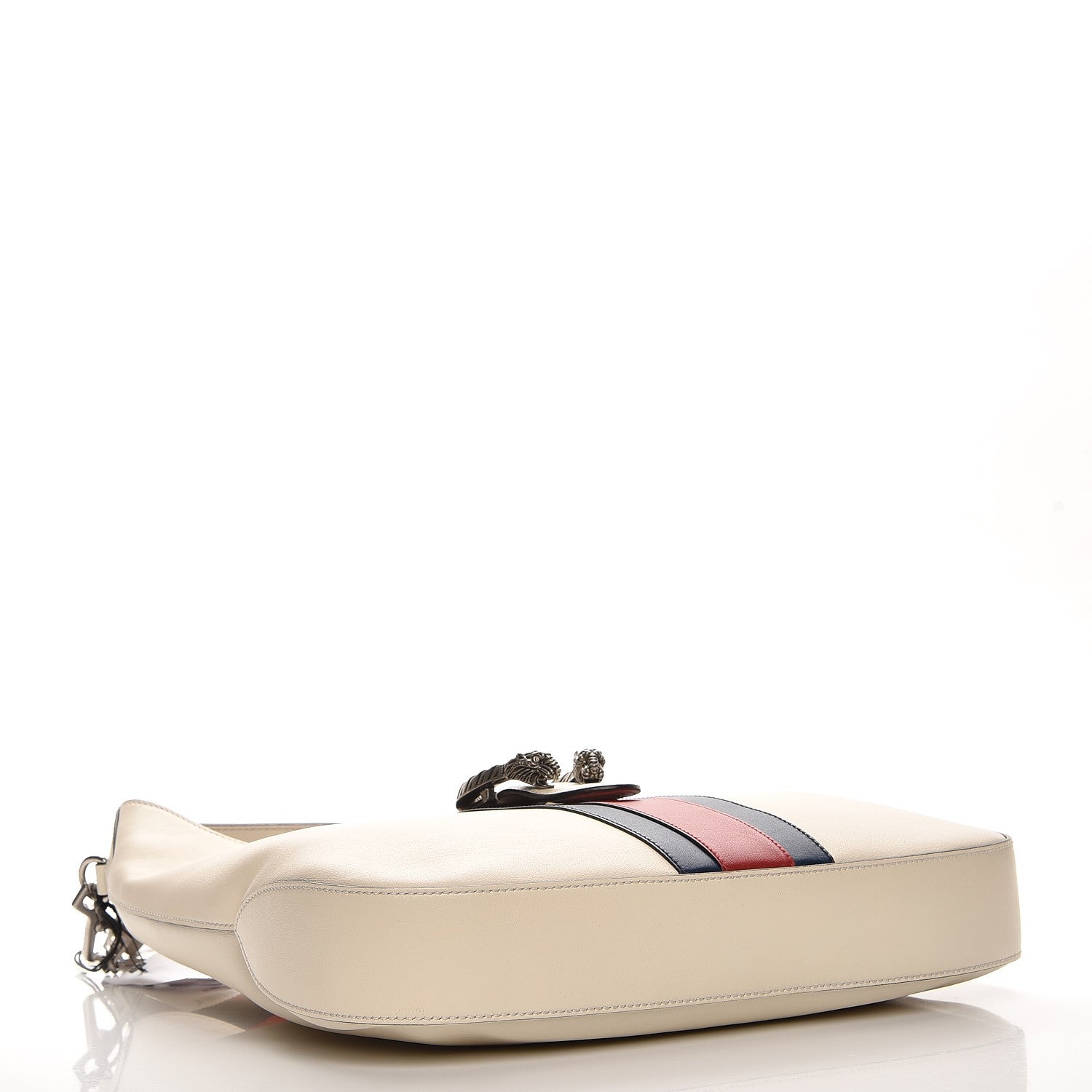 Gucci Calfskin Web Stripe Medium Dionysus Hobo White 5 of 8