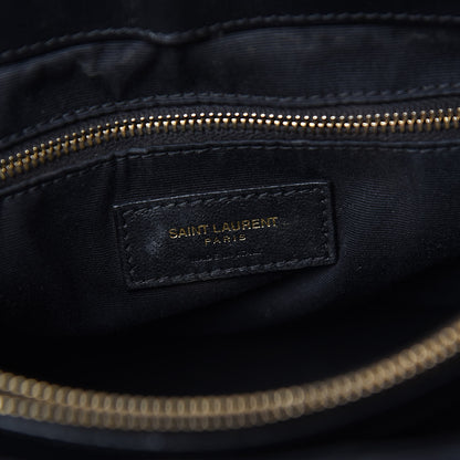 Saint Laurent Calfskin Y Quilted Monogram Medium Loulou Chain Satchel Black 7 of 15