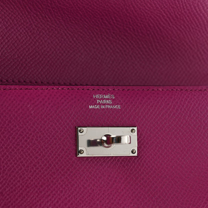 Hermes Epsom Medium Kelly Wallet Rose Pourpre 6 of 7