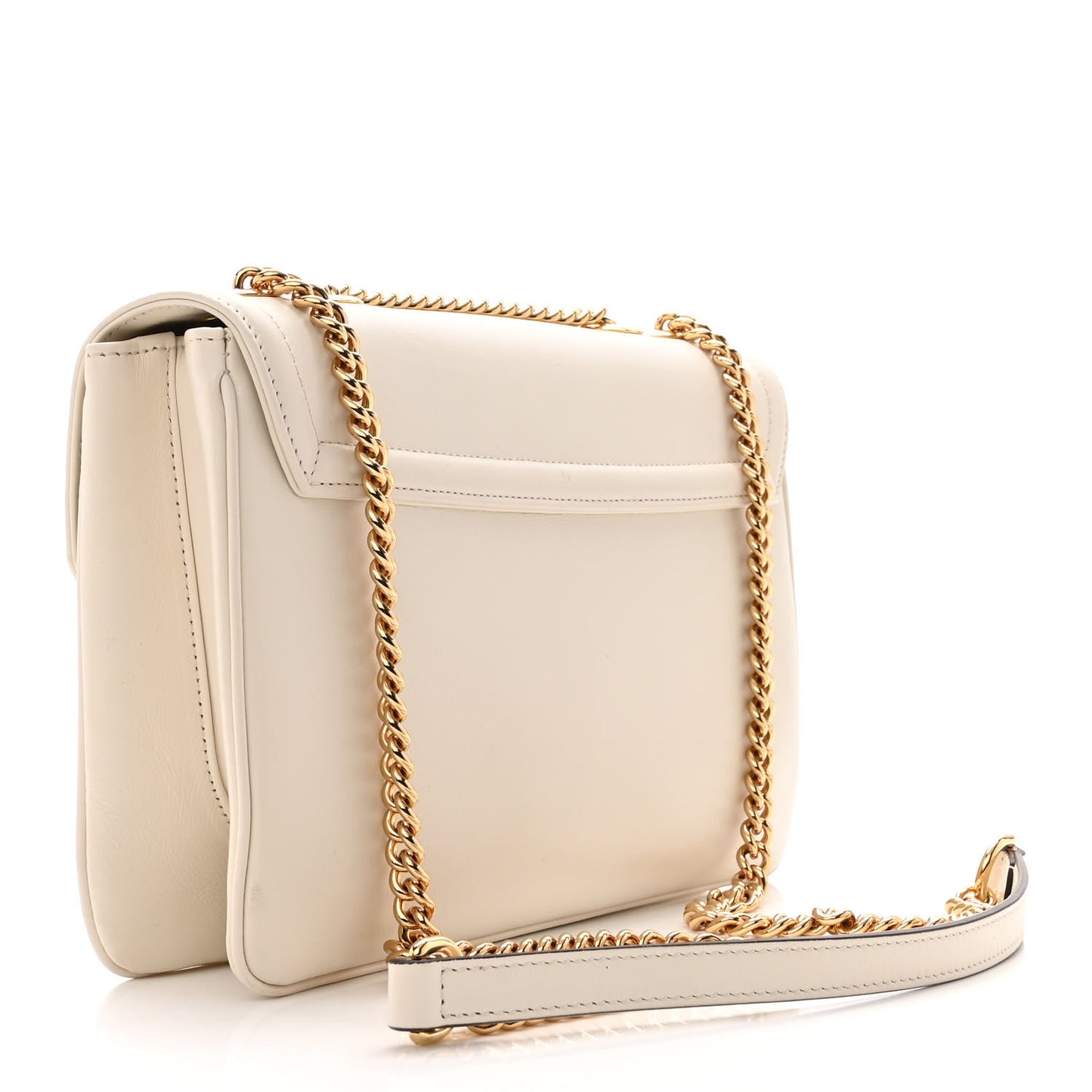 Vitello Palmellato Lux Crystal Medium Rajah Shoulder Bag Mystic White Multicolor