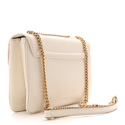 Gucci Vitello Palmellato Lux Crystal Medium Rajah Shoulder Bag Mystic White Multicolor 3 of 12