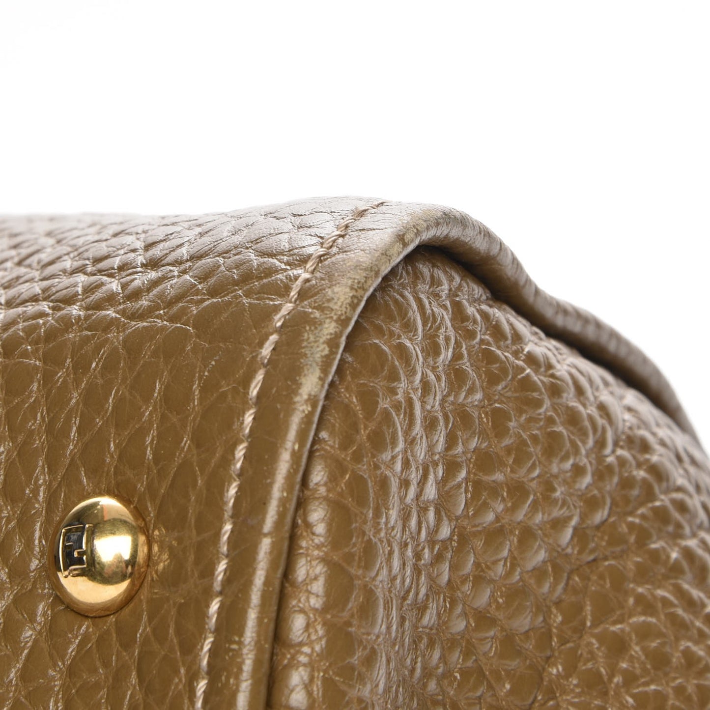 Pebbled Calfskin Large Chameleon Tote Brown