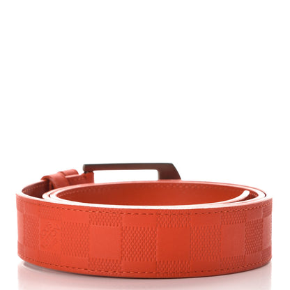 Louis Vuitton Damier Infini Calfskin 35mm Belt 90 36 Magma 3 of 9