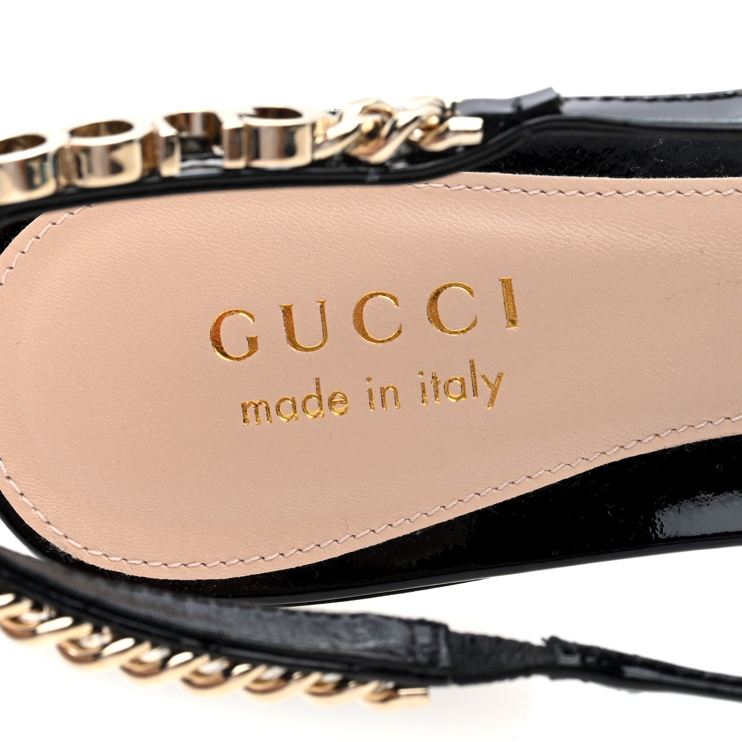 Gucci Patent Signoria Ballet Slingback Ballet Flat 37.5 Black 8 of 10