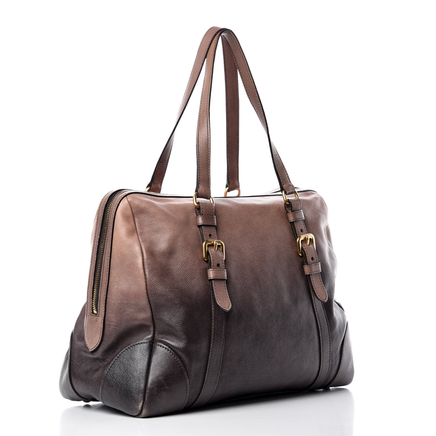 Prada Glace Calf Shoulder Bag Fumo Sfumato 3 of 14