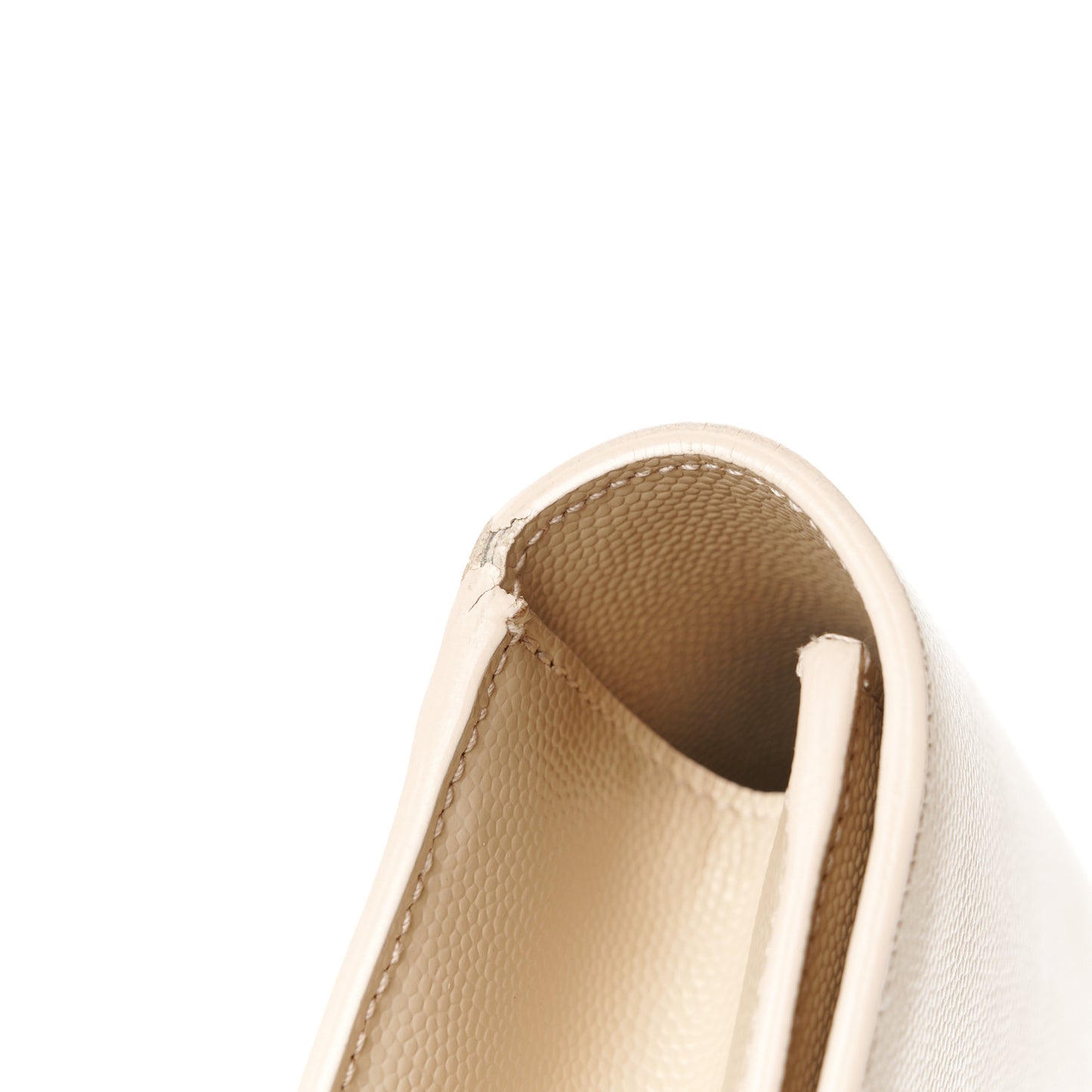 Grain De Poudre Classic Monogram Cassandre Clutch Nude Powder