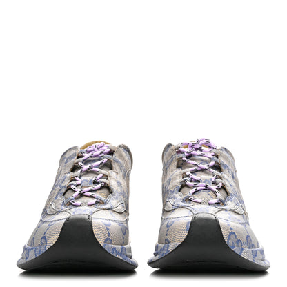 Gucci Ultralight Plume Calfskin Monogram Printed Mens Gucci Run Sneakers 10 Beige Blue 3 of 10