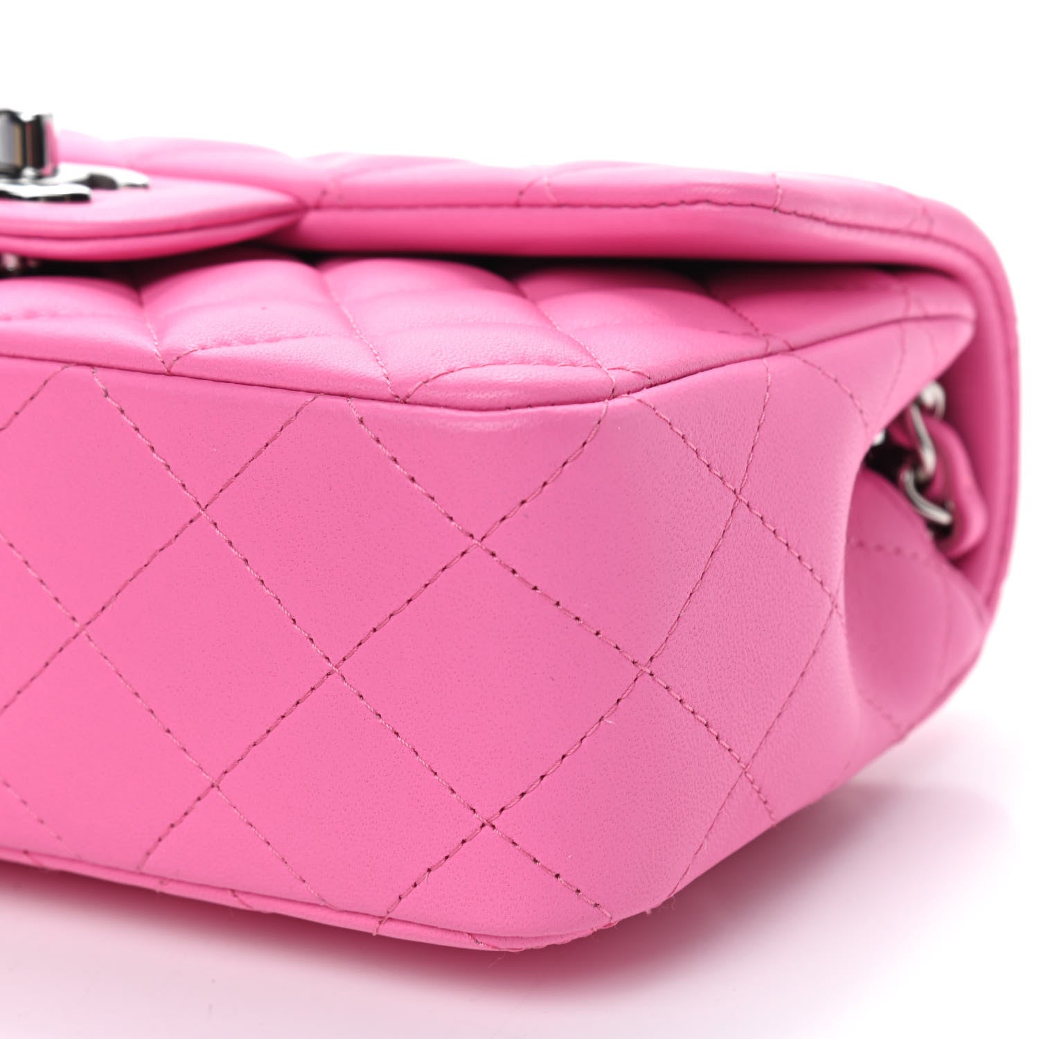 Chanel Lambskin Quilted Mini Rectangular Flap Pink 6 of 8