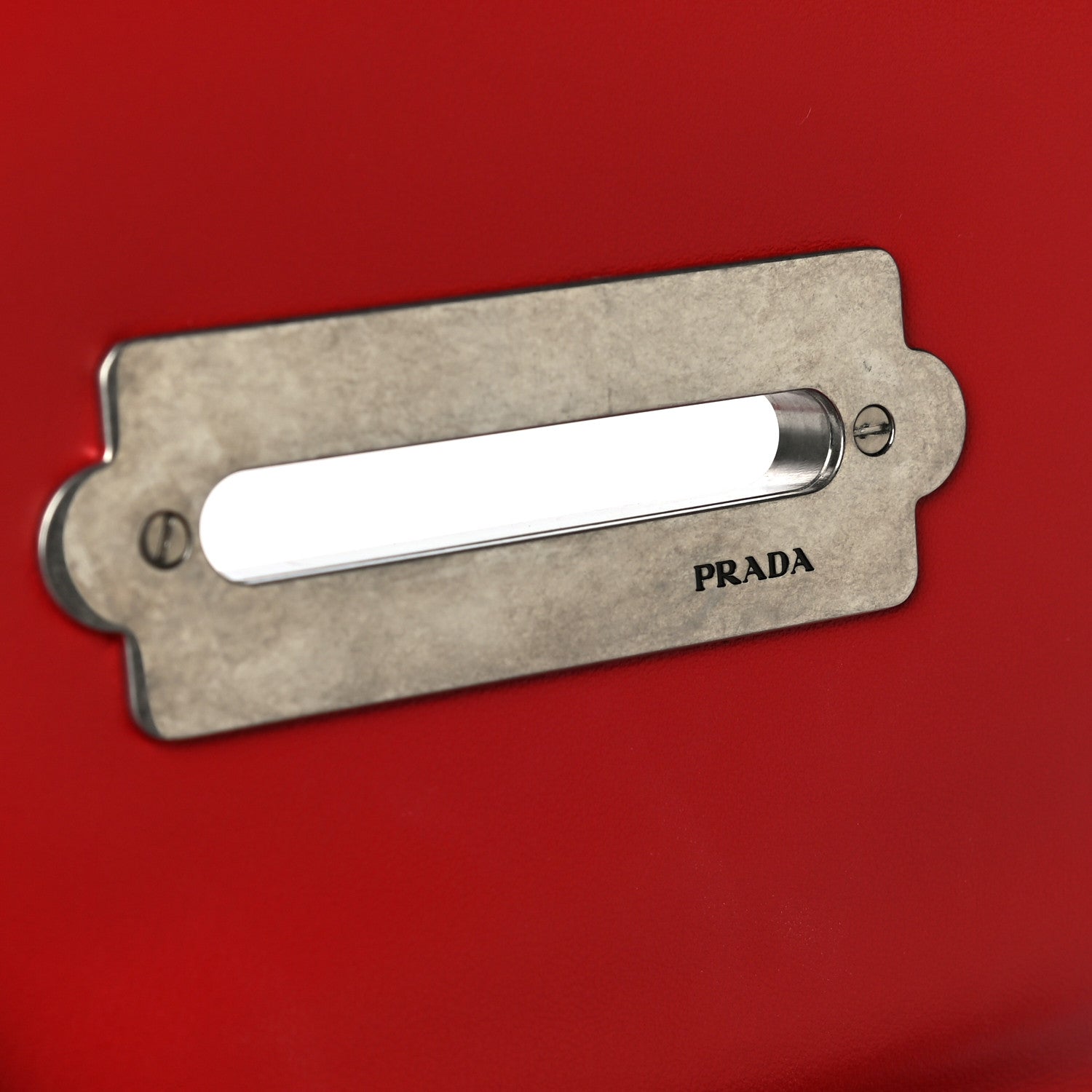 Prada Soft Calfskin Impunture Diagramme Cahier Bag Rosso 5 of 5