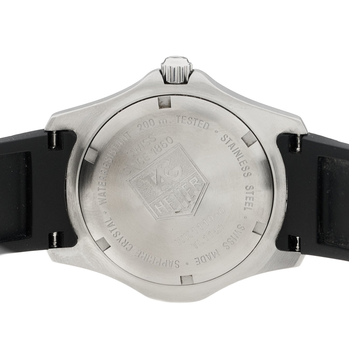 Stainless Steel Rubber 39mm Professional Quartz Watch Black WK1110-0